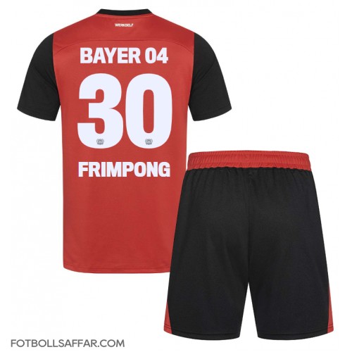 Bayer Leverkusen Jeremie Frimpong #30 Hemmadräkt Barn 2024-25 Kortärmad (+ Korta byxor)